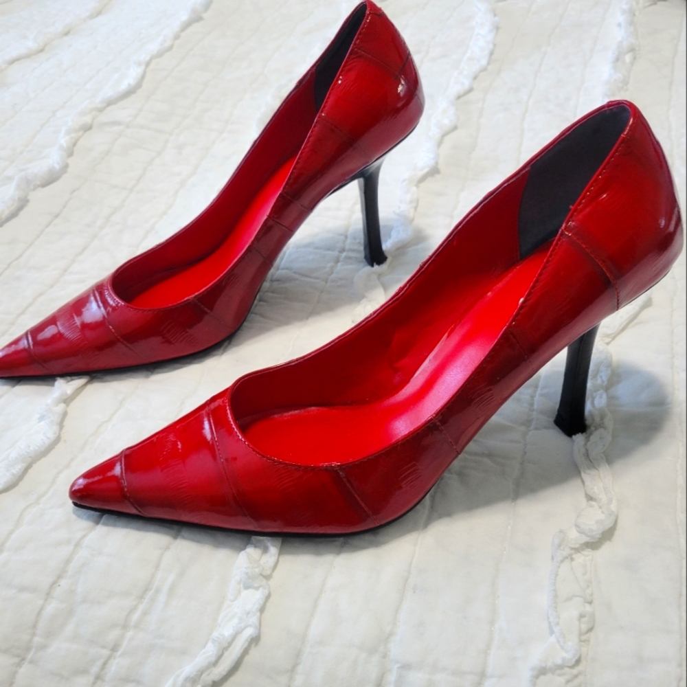 Aldo Red Patent Leather Heels
